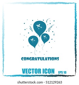 Balloons vector icon