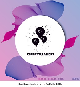 Balloons vector icon