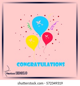 Balloons vector icon