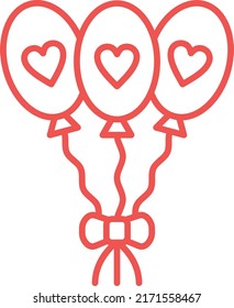Icono vectorial de globos. Se puede usar para imprimir, móviles y aplicaciones web.