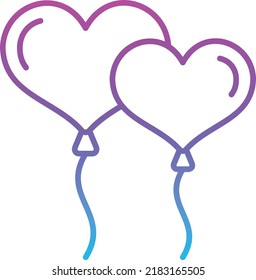 Ballons, Vektorsymbol. Kann für Druck-, Mobil- und Web-Anwendungen verwendet werden.