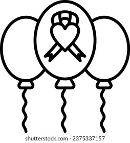 Balloons vector icon. Can be used for printing, mobile and web applications.