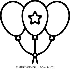 Balloons vector icon. Can be used for printing, mobile and web applications.