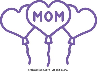 Balloons vector icon. Can be used for printing, mobile and web applications.