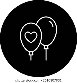 Balloons vector icon. Can be used for printing, mobile and web applications.