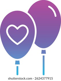 Icono de Vector de globos. Se puede utilizar para aplicaciones de impresión, móviles y de Web.
