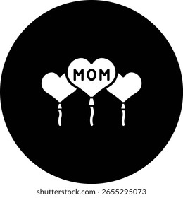 Icono de Vector de globos. Se puede utilizar para aplicaciones de impresión, móviles y de Web.