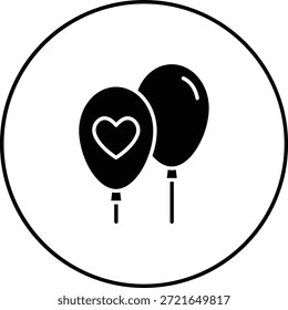 Icono de Vector de globos. Se puede utilizar para aplicaciones de impresión, móviles y de Web.