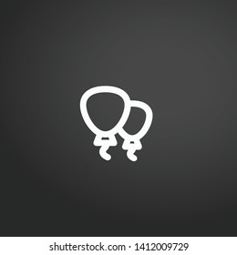 Balloons vector icon. Balloons concept stroke symbol design. Thin graphic elements vector illustration, outline pattern for your web site design, logo, UI. EPS 10.