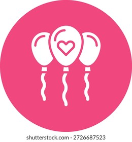 Ilustración de diseño de icono de Vector de globos