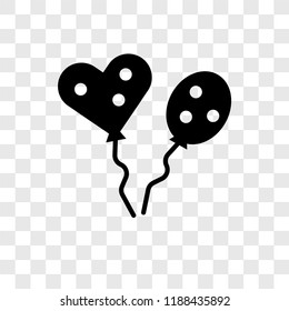 Balloons vector icon isolated on transparent background, Balloons transparency logo concept
