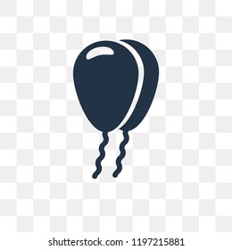 Balloons vector icon isolated on transparent background, Balloons transparency concept can be used web and mobile