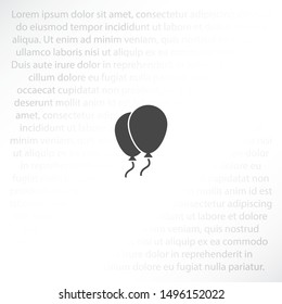 Balloons Vector icon . Lorem Ipsum Illustration design