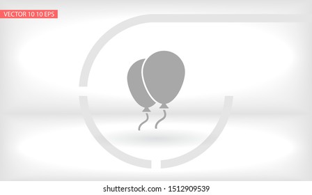 Balloons Vector icon . Lorem Ipsum Illustration design