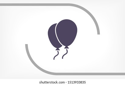 Balloons Vector icon . Lorem Ipsum Illustration design