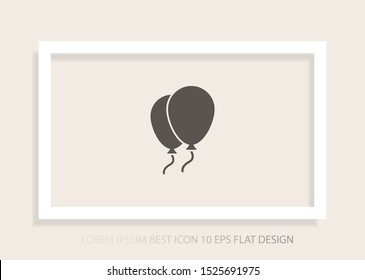 Balloons Vector icon . Lorem Ipsum Illustration design