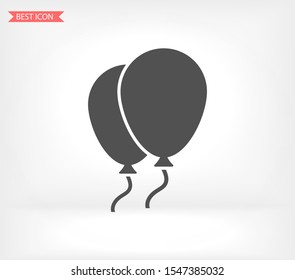 Balloons Vector icon . Lorem Ipsum Illustration design