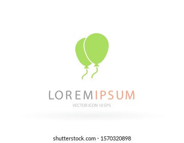 Balloons Vector icon . Lorem Ipsum Illustration design