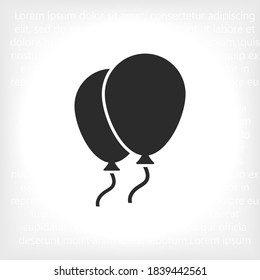 Balloons Vector icon . Lorem Ipsum Illustration design