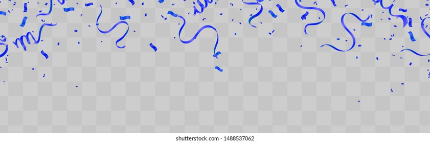 balloons, vector illustration. Confetti and ribbons, Celebration background template with