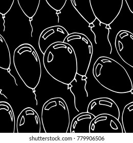 Balloons vector illustration. Doodle style. Design, print, decor, textile, paper