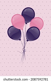 Balloons. Vector illustration for greeting invitations.