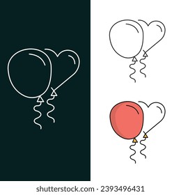  "Diseño del icono de Ilustración del vector de globos"