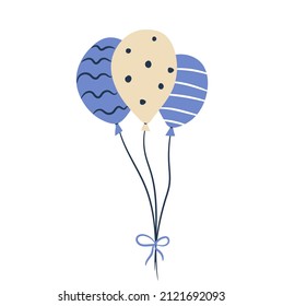 Balloons, vector illustration isolated on white background