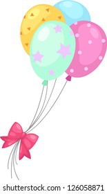 balloons. Vector illustration  on white background