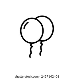 Balloons Vector Line Icon illustration.