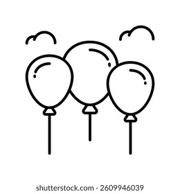 Balloons vector outline EPS 10 file