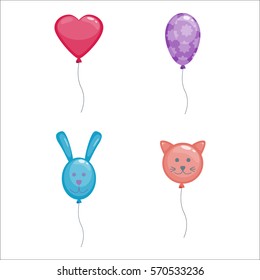 Balloons vector set.