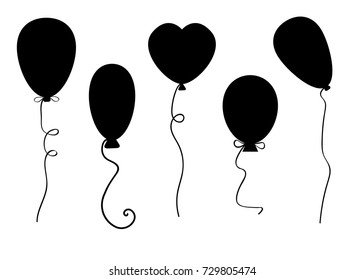 Balloons vector set isolated
