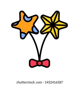 Balloons vector, Summer party related filled style icon
