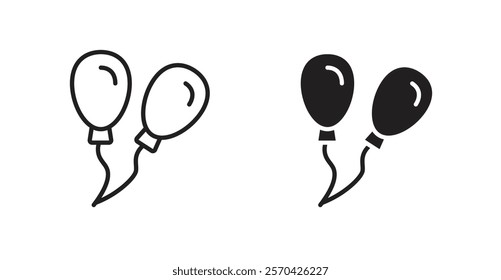 Balloons vector web icons set