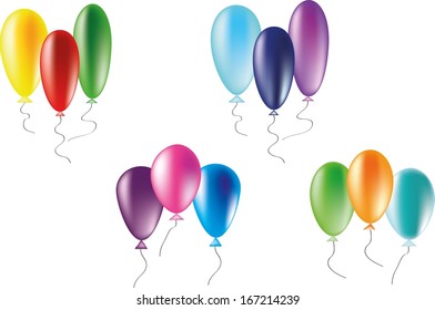 balloons warm colors