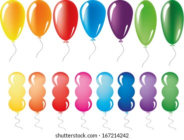 balloons warm colors