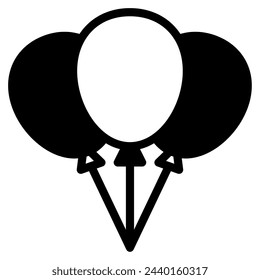 Balloons Wedding icon illustration For web, app, infographic, etc