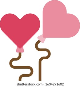 Balloons - Wedding icon set. High quality flat vector illustration for website and mobile application.