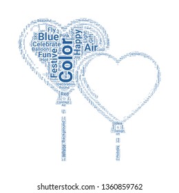 balloons word cloud. tag cloud about balloons.