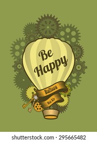 Balloon-style steam punk on the ball bubble speech