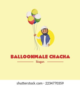 Balloonwale chacha vector mascot logo template. 