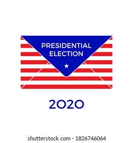 Ballot 2020 USA presidential election concept. Vector illustration