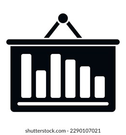Icono de banner de boleta de votación simple vector. Gráfico del referéndum. Política de papel
