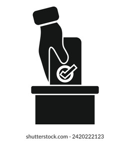 Ballot box candidate icon simple vector. Cv career time. Professional people