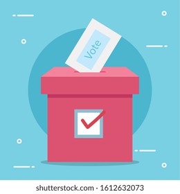 ballot box carton isolated icon vector illustration design