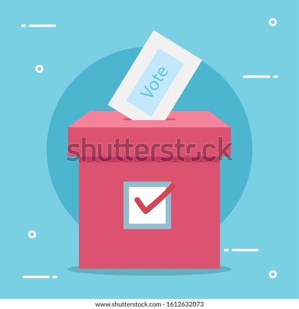 ballot box carton isolated icon vector\
illustration design