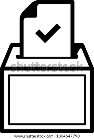 Ballot box election vector icon