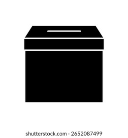 Urna electoral. Símbolo del icono de la caja de votación. Concepto electoral. Ilustración vectorial.	