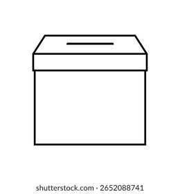Ballot Box for Election. Voting Box Icon Symbol. Election Concept. Vector Illustration.	
